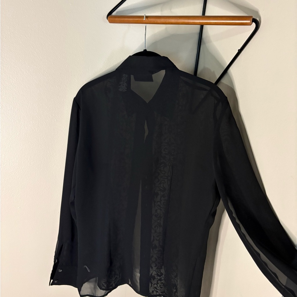 New York & Company Sheer Black Men's Shirt